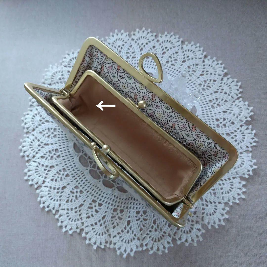 1240 ミナペルホネン tambourine ジョーゼット 親子がま口長財布