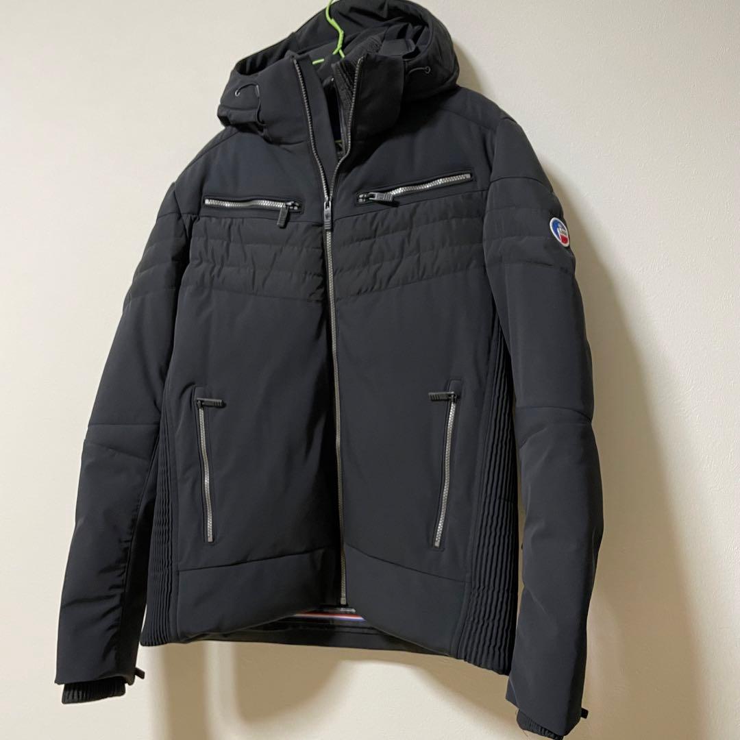 【美品】fusalp フード付き　ダウン　 ブラック　コート　防水コート　極暖