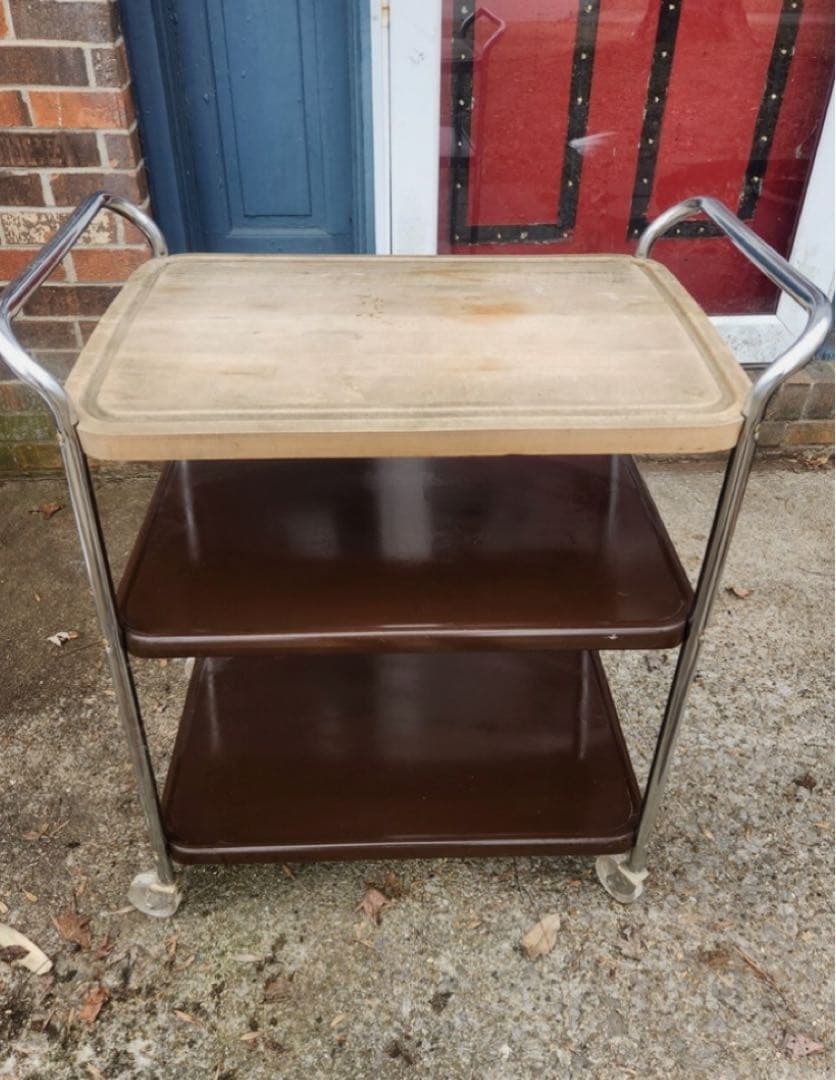 ビンテージ、コスコ社製、キッチンカート、ミッドセンチュリー、cosco、ワゴン