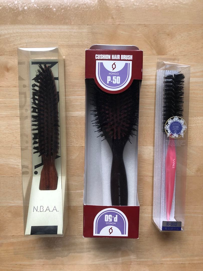 【SANBI•N.B.A.A•HONGO】ヘアブラシ10本 ヘアブラシクリーナー