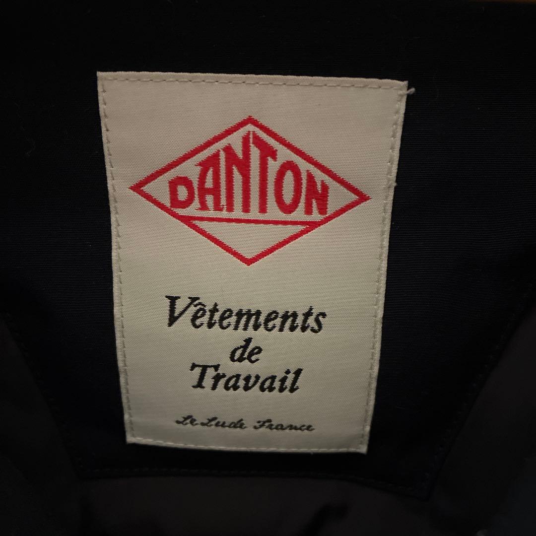 ネイビー フード付き ダウンジャケット #DANTON ダントン