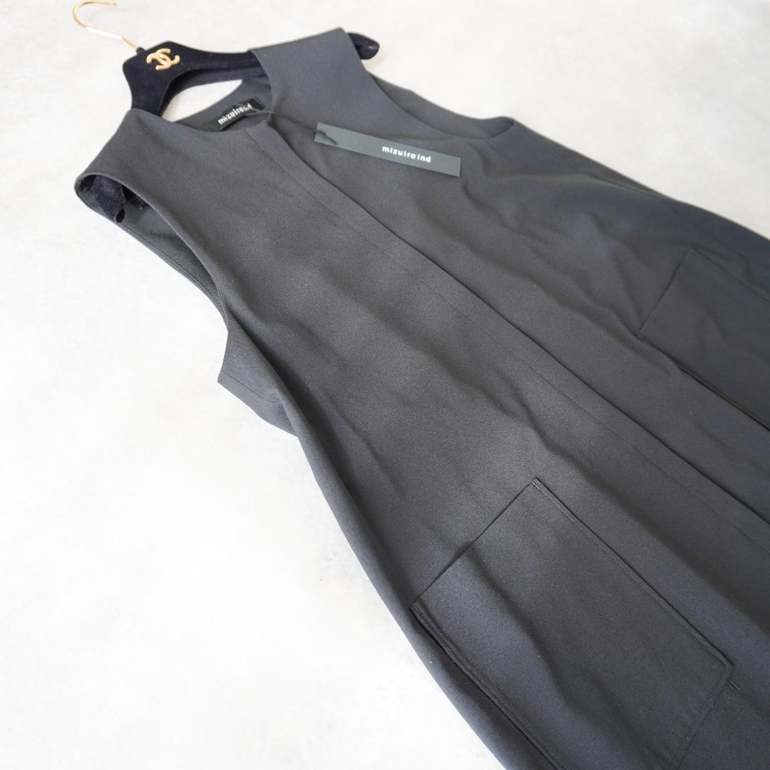 【新品】ミズイロインド♡フロントフライ コクーン ロングジレ ベスト ワンピース