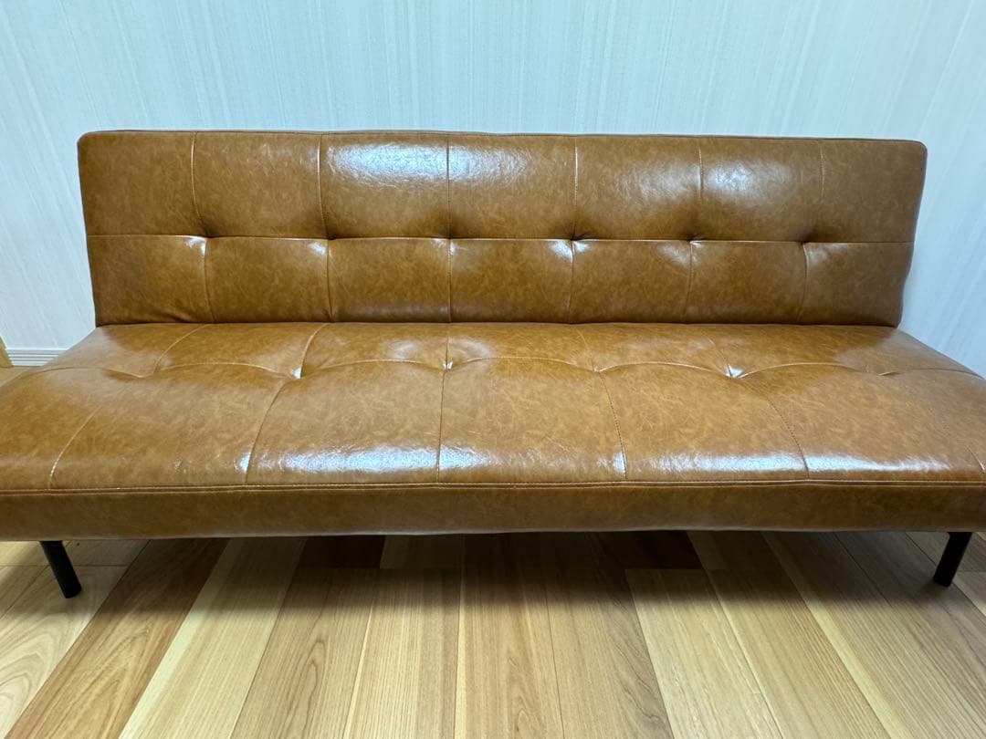 モダンデコ キャメル ソファベッド ３人掛け 175cm リクライニング