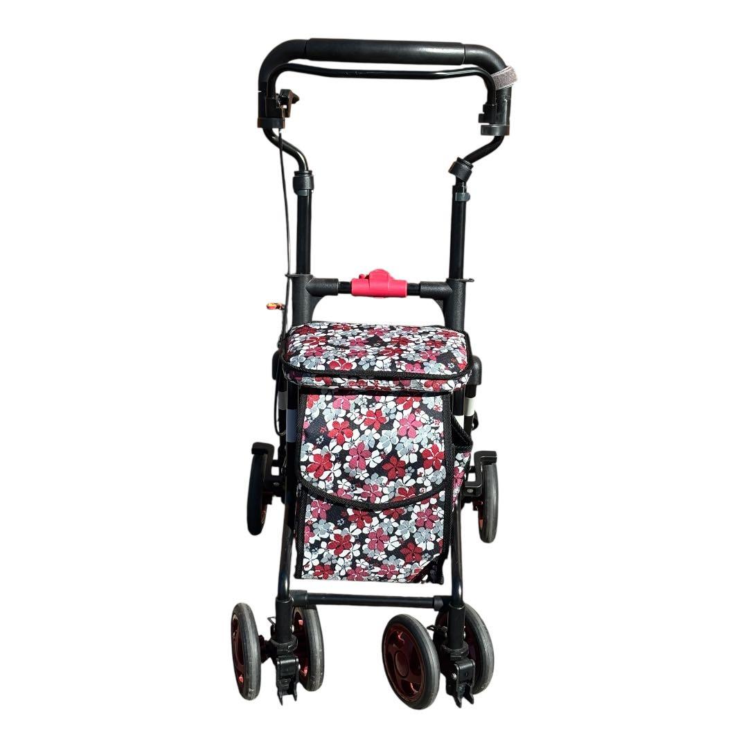 ✨美品✨島製作所 シルバーカー モート 花柄 軽量 折りたたみ