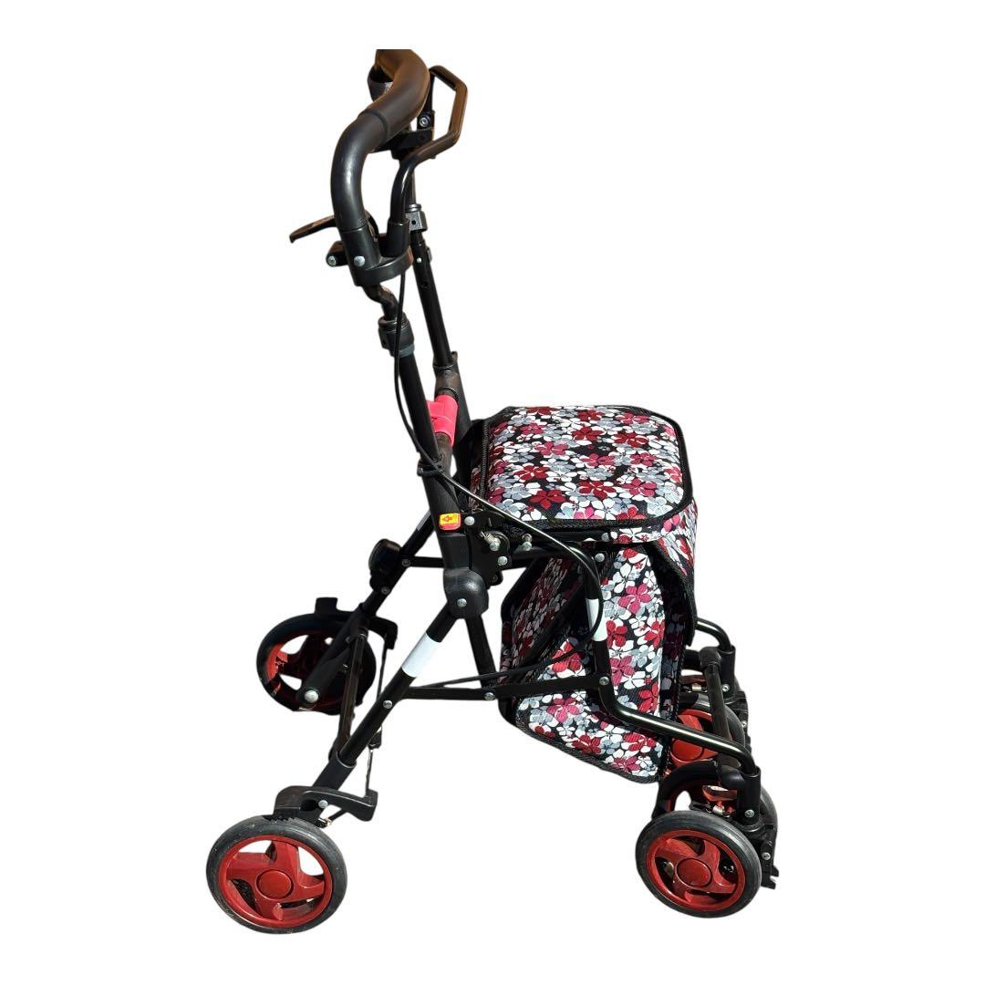 ✨美品✨島製作所 シルバーカー モート 花柄 軽量 折りたたみ