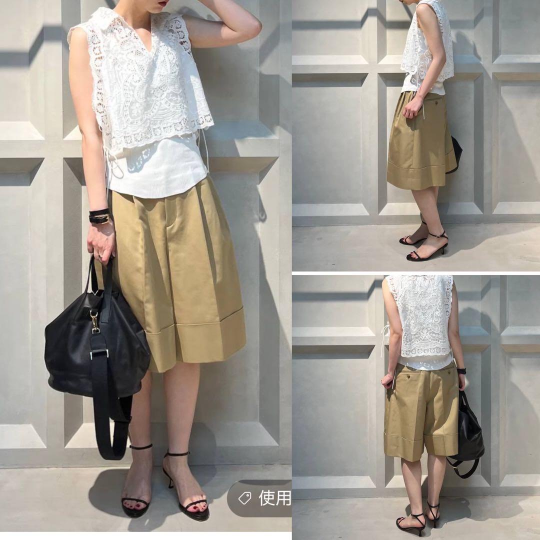 Curensology 25SS コットンニーレングスワイドパンツ