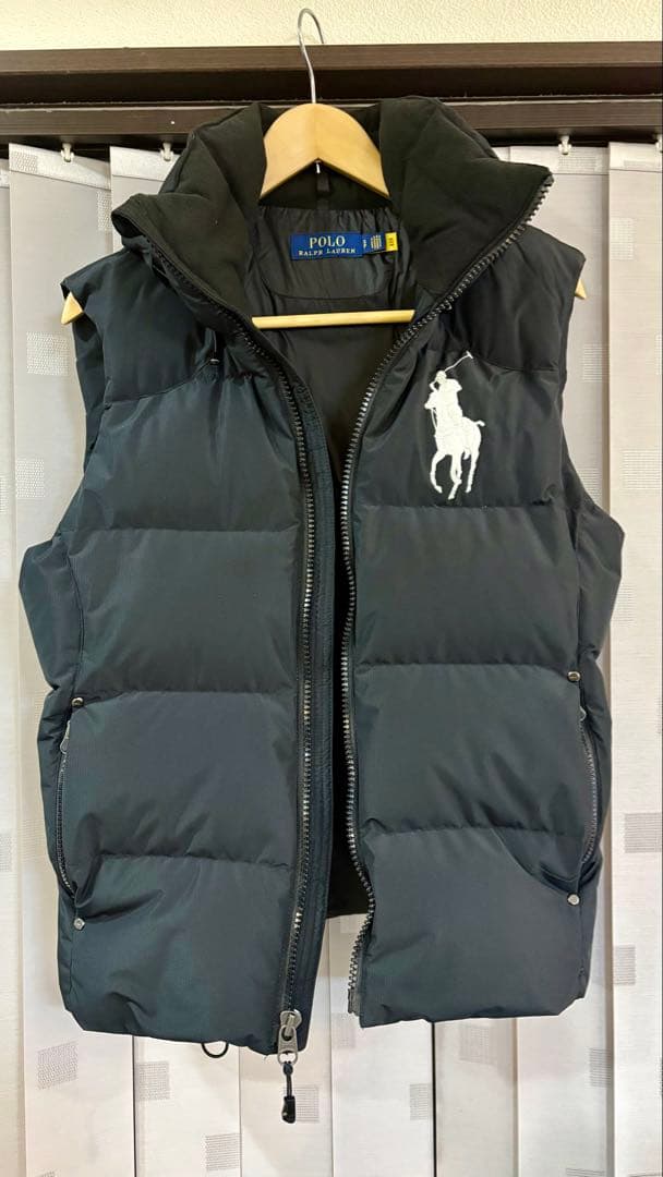 ラルフローレン　ダウンベスト　SP 黒　フード付き