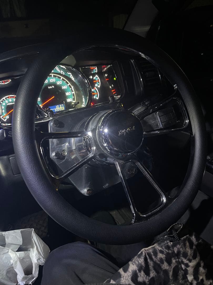 ステアリングハンドル　ビレット　メッキ　きクロームホーンボタンは違います