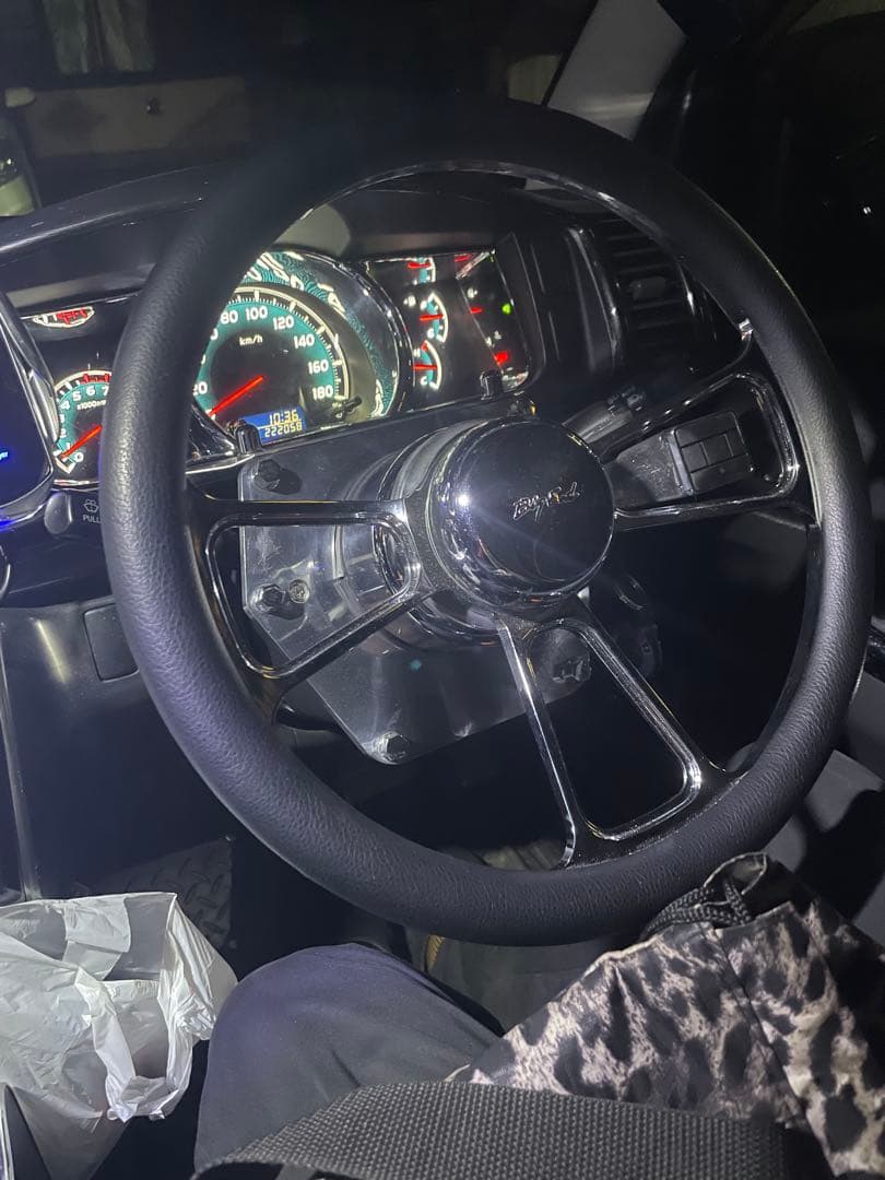 ステアリングハンドル　ビレット　メッキ　きクロームホーンボタンは違います