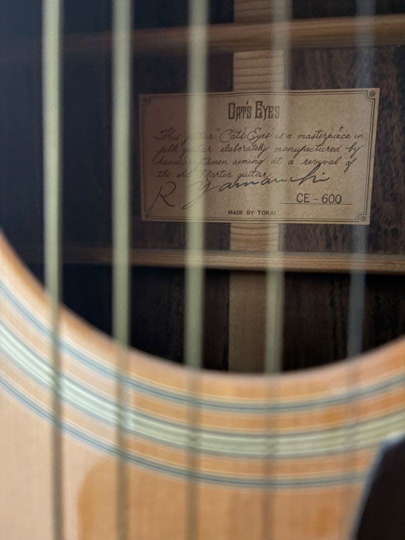 【貴重】76年製Cat's Eyes CE-600 アコースティックギター