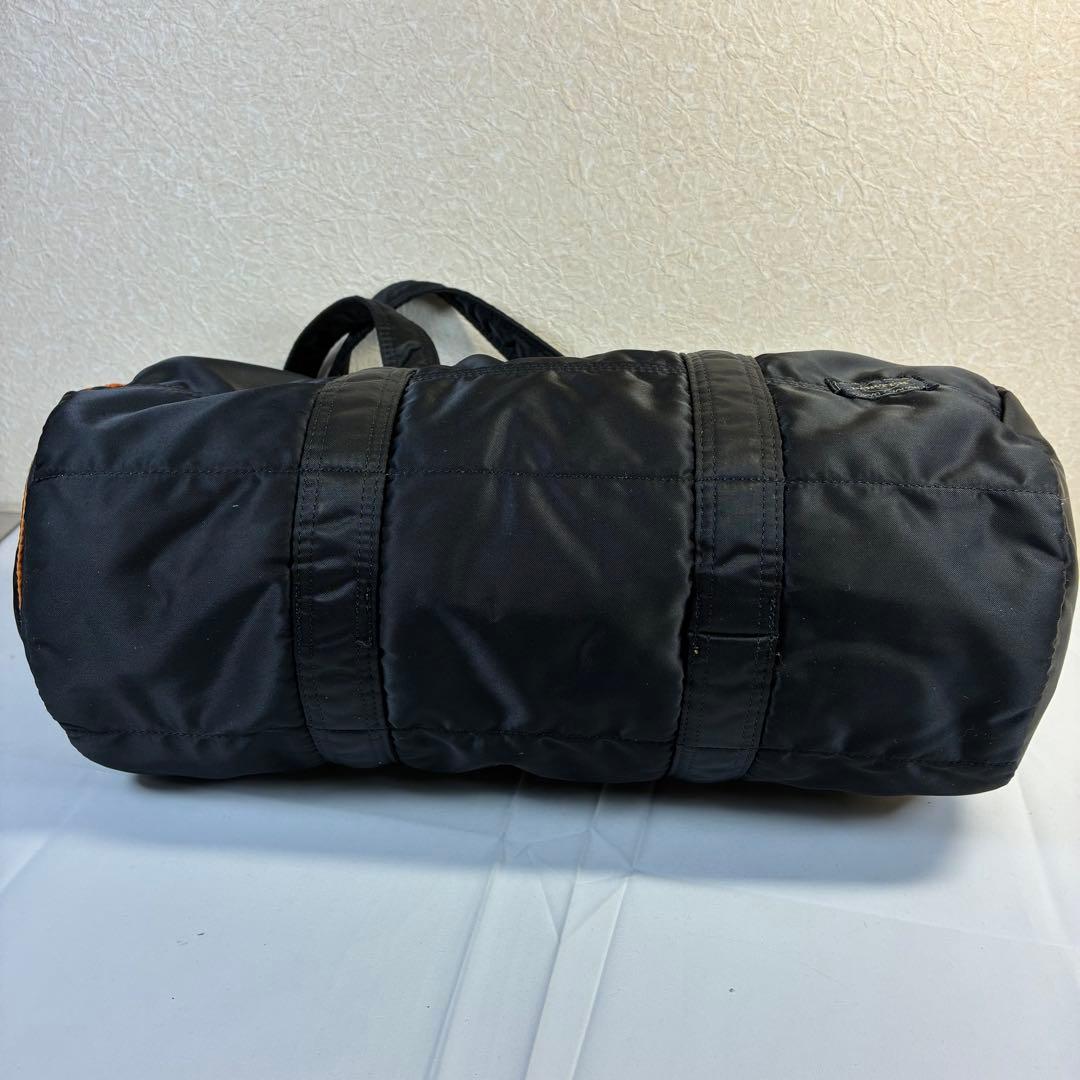 [極美品] PORTER タンカー ドラムバッグ ミニボストン 黒 ナイロン