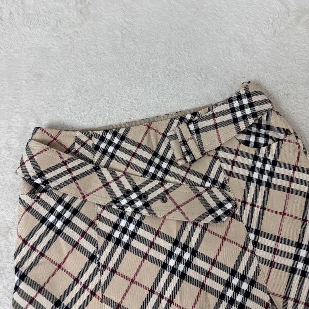 BURBERRY BLUE LABEL ノバチェック プリーツ ミニスカート
