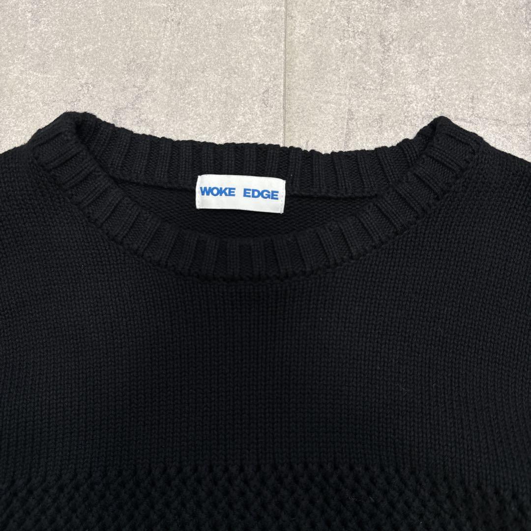 WOKE EDGE ウォークエッジ ニット M ナンバリング 黒 かつきくん着用