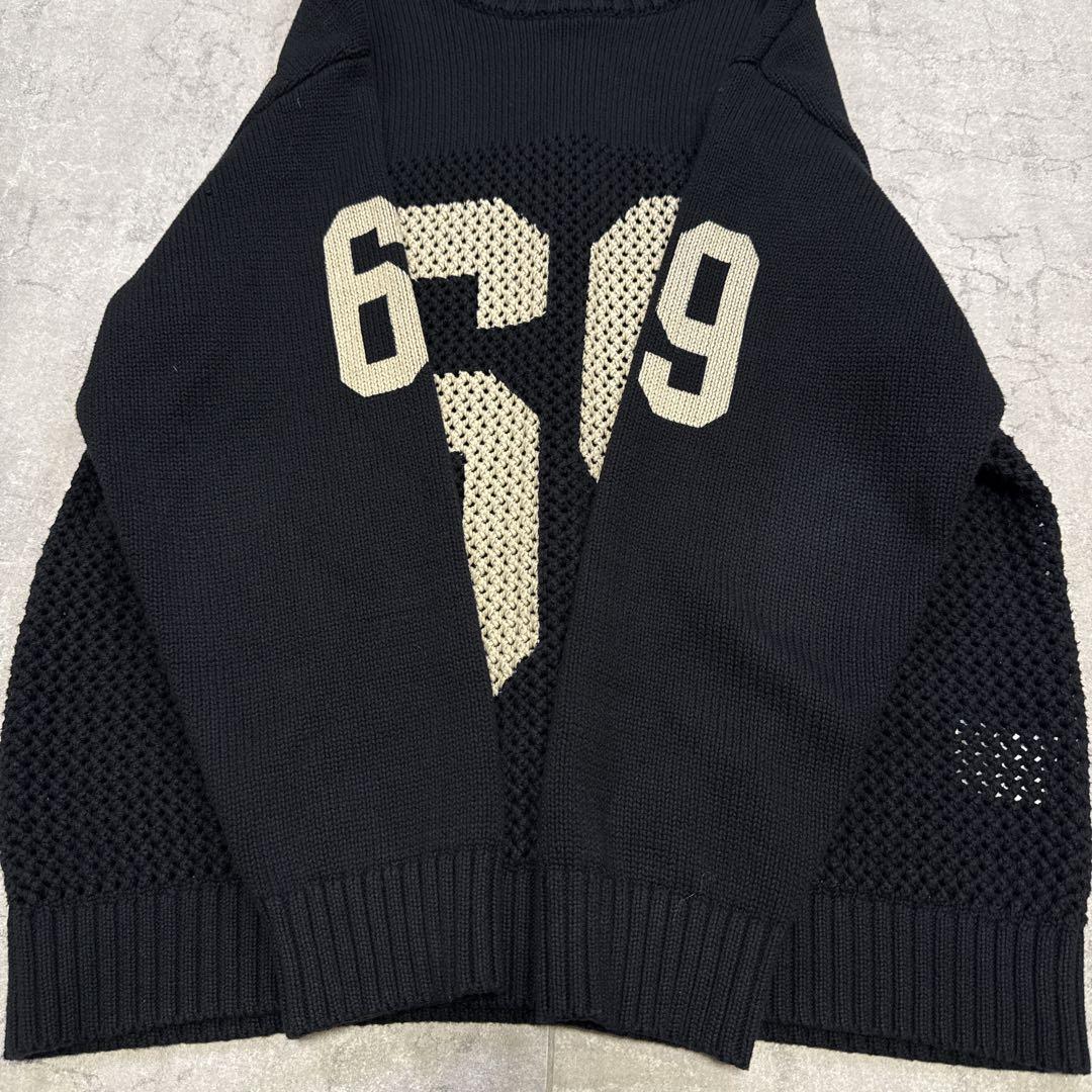 WOKE EDGE ウォークエッジ ニット M ナンバリング 黒 かつきくん着用