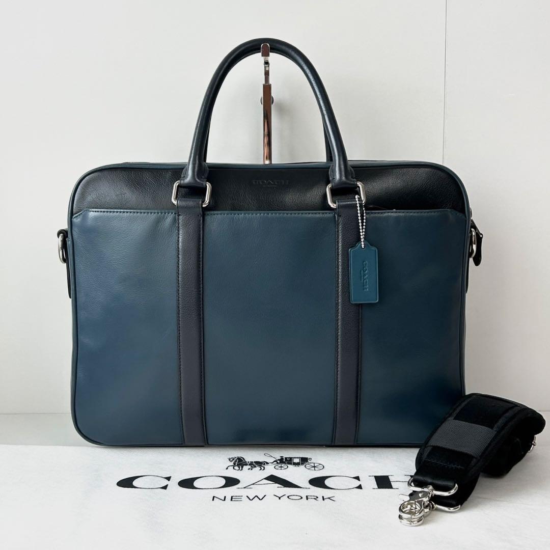 ✅【良品】定価8.9万　メンテ済み　コーチ　ビジネスバッグ　COACH レザー