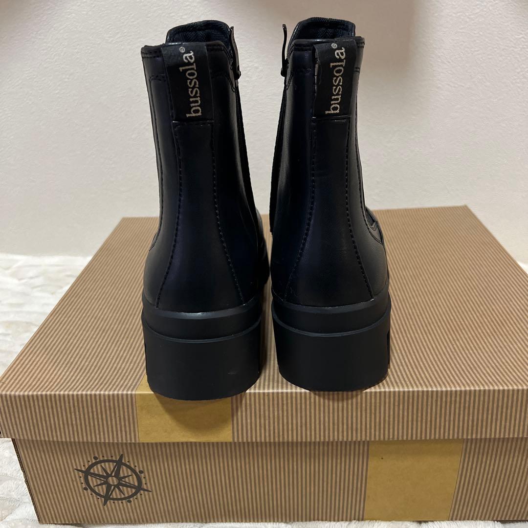 ☆新品未使用☆bussola 【ブソラ】ブラック サイドゴアブーツ size37