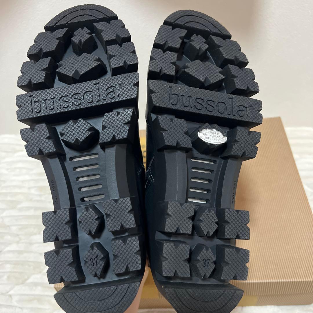 ☆新品未使用☆bussola 【ブソラ】ブラック サイドゴアブーツ size37