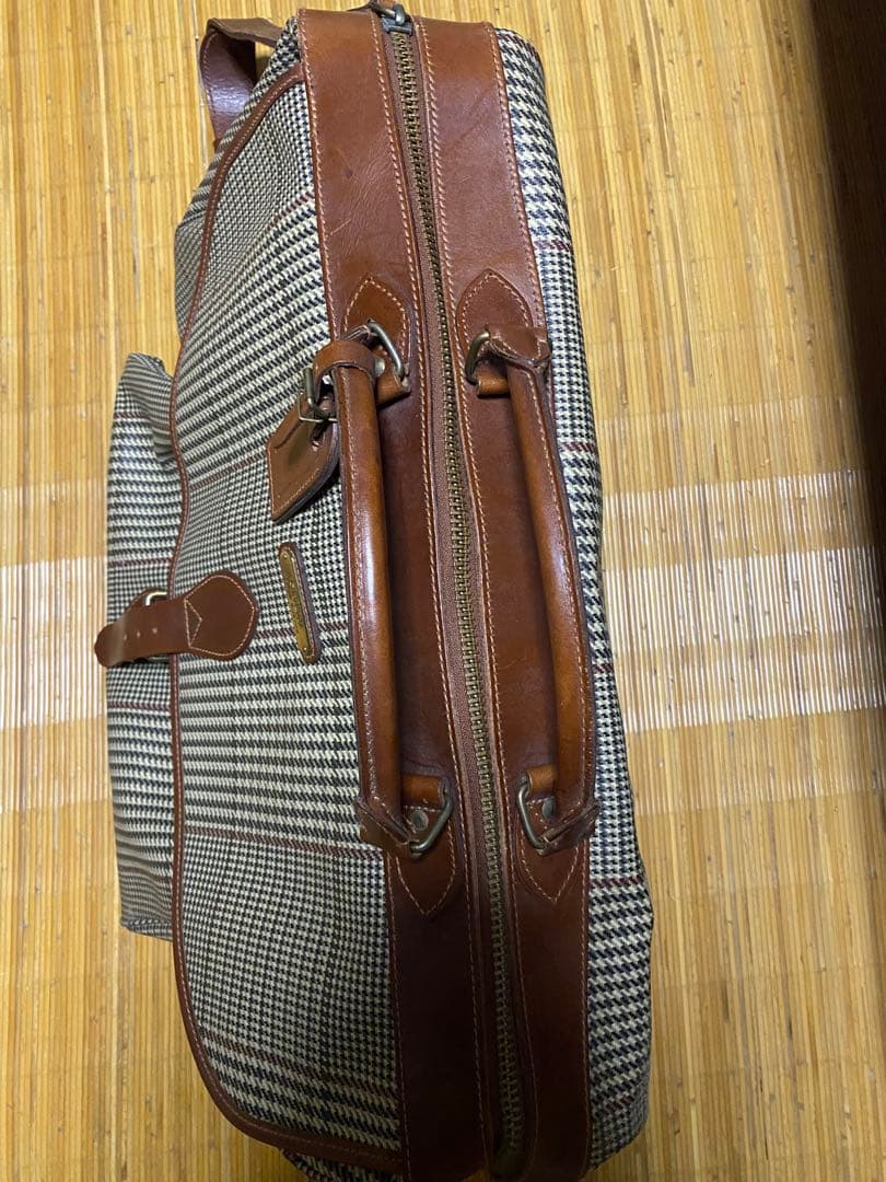 極美品 ラルフローレン 千鳥柄チェック柄 ボストンバッグ