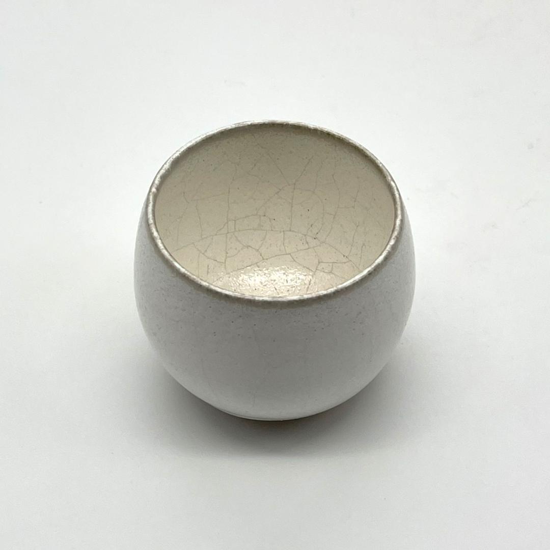 清水卯一 白釉 ぐい呑 盃 合箱 人間国宝 保証