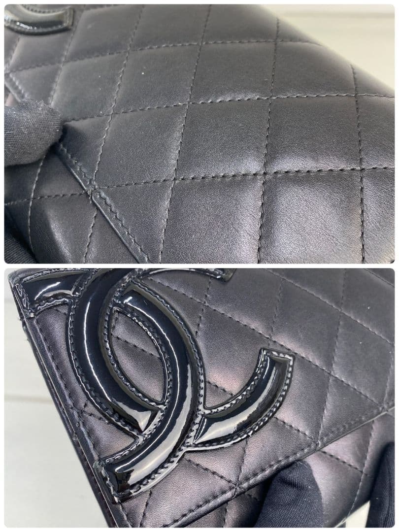 ギャランティ付属✨️極美品✨️ CHANEL カンボンライン 三つ折り 長財布