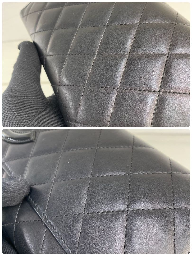 ギャランティ付属✨️極美品✨️ CHANEL カンボンライン 三つ折り 長財布