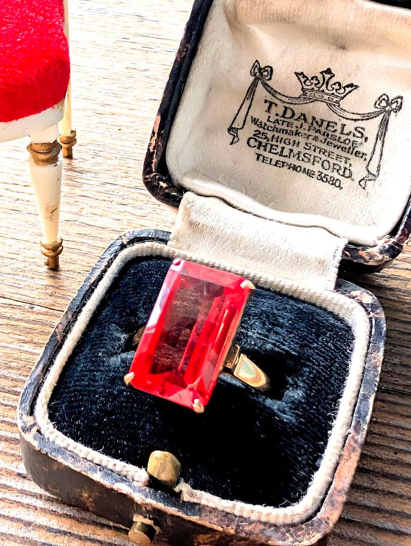 英国アンティーク　リングケース　ヴィクトリアン初期 ✨️ビンテージミニチュア椅子