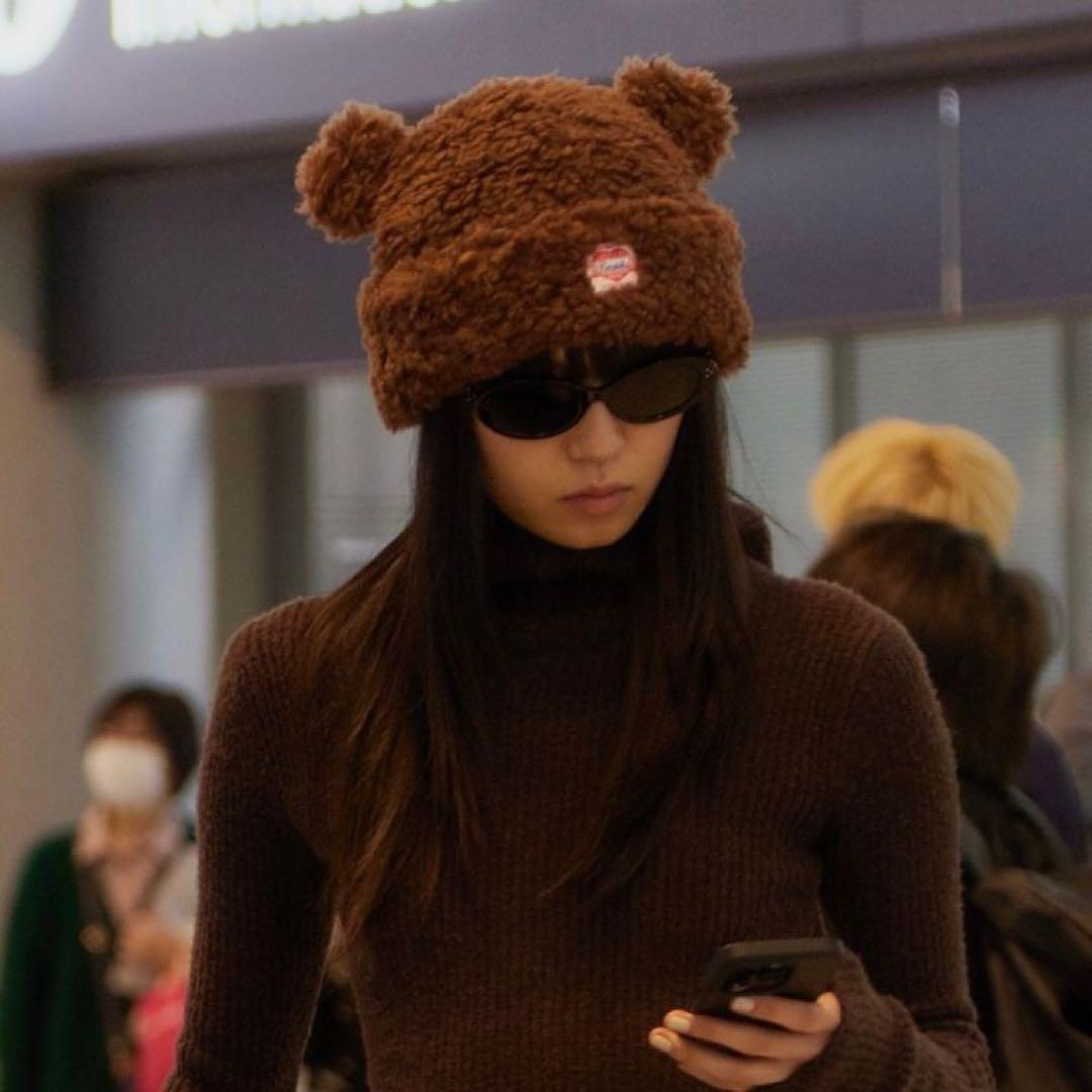 BASICKS Bear Beanie DARK BROWN 1点