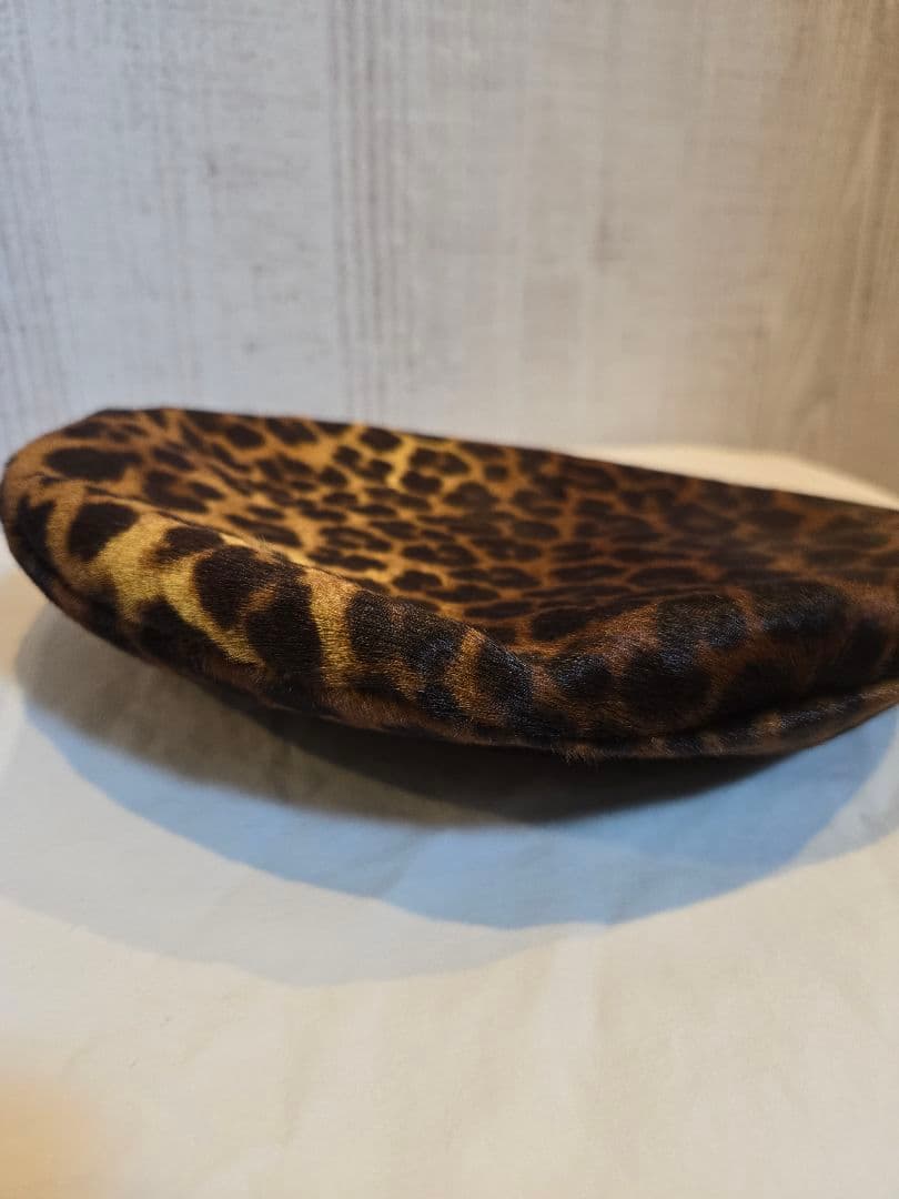 ☆新品☆LAULHERE レオパード ハラコ ベレー帽 ヒョウ柄　箱付き