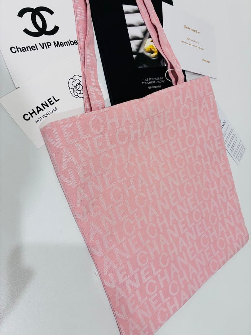 CHANEL 総柄　ピンク トートバッグ シャネルノベルティ　ハンドバッグ