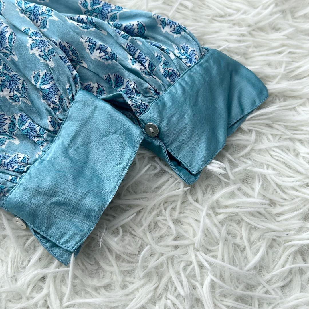 美品✨ ヌキテパ 2024年 モダールサテンフラワーツリープリント ヨークドレス