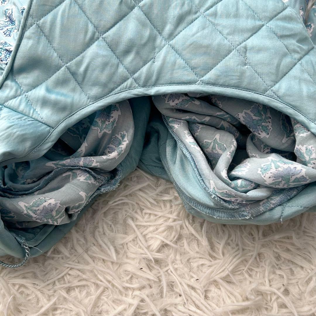 美品✨ ヌキテパ 2024年 モダールサテンフラワーツリープリント ヨークドレス