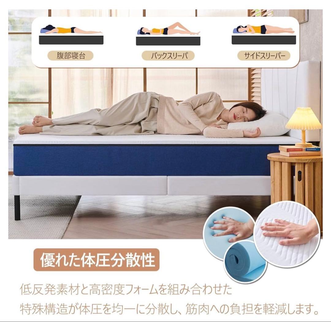 haru_セミダブルマットレス 高反発・低反発ウレタンフォーム20cm厚