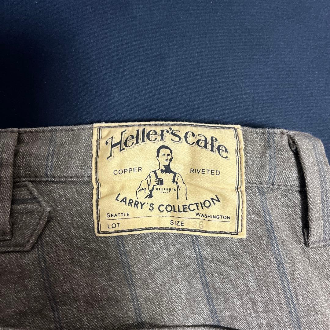 ヘラーズカフェ ストライプ柄　ワークパンク　W36