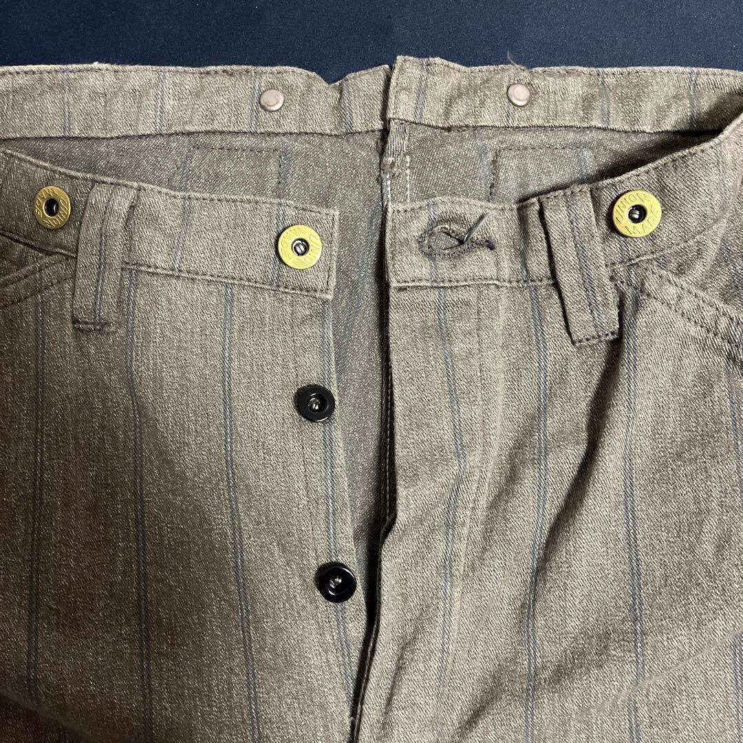 ヘラーズカフェ ストライプ柄　ワークパンク　W36