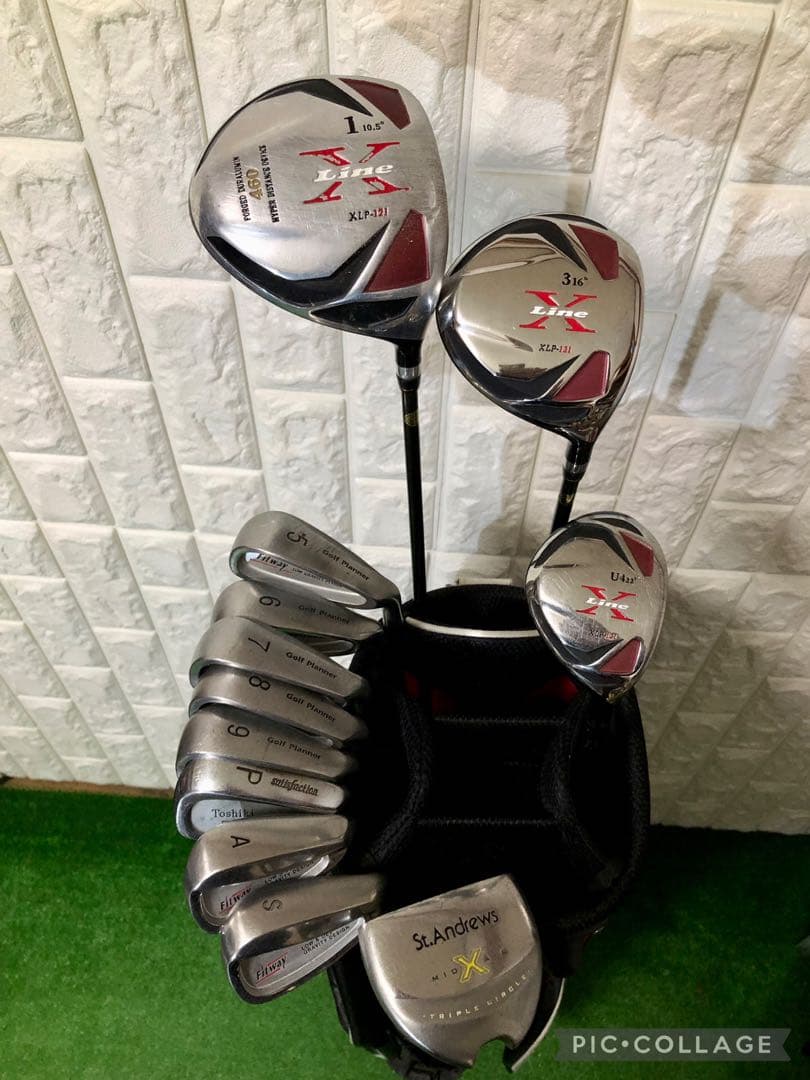 初心者おすすめ☆メンズ ゴルフクラブセット☆X-LINE☆スタンドキャディバッグ