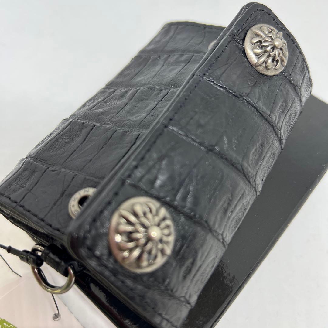 くまぽんさん専用 新品　黒クロコダイルチェーン取り外し付き5連キーケース