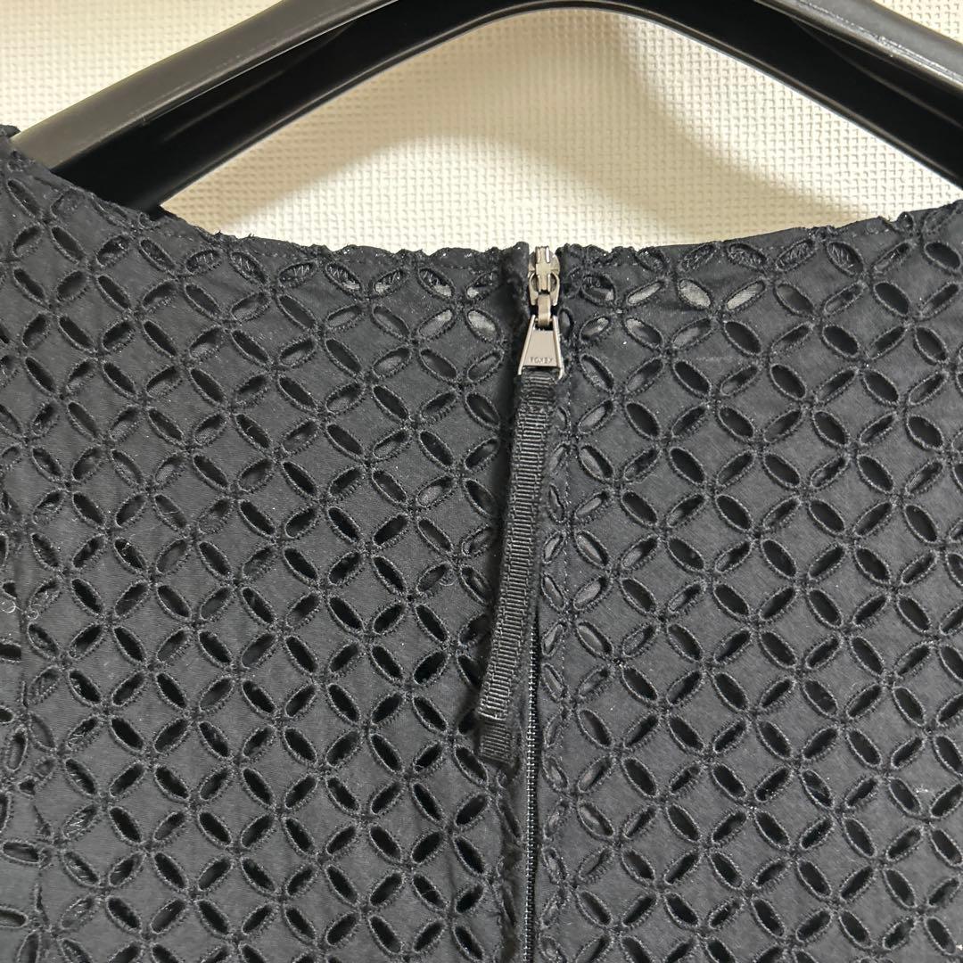 フォクシー　ブラウス　38 ブラック　Vacation アイレットレース