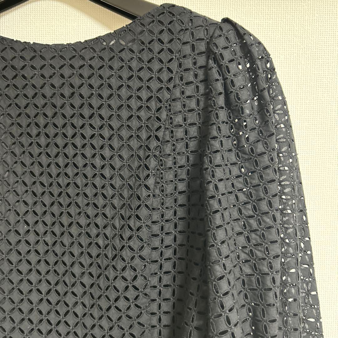 フォクシー　ブラウス　38 ブラック　Vacation アイレットレース