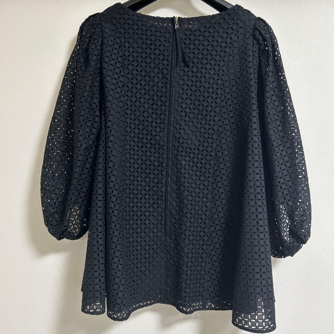 フォクシー　ブラウス　38 ブラック　Vacation アイレットレース