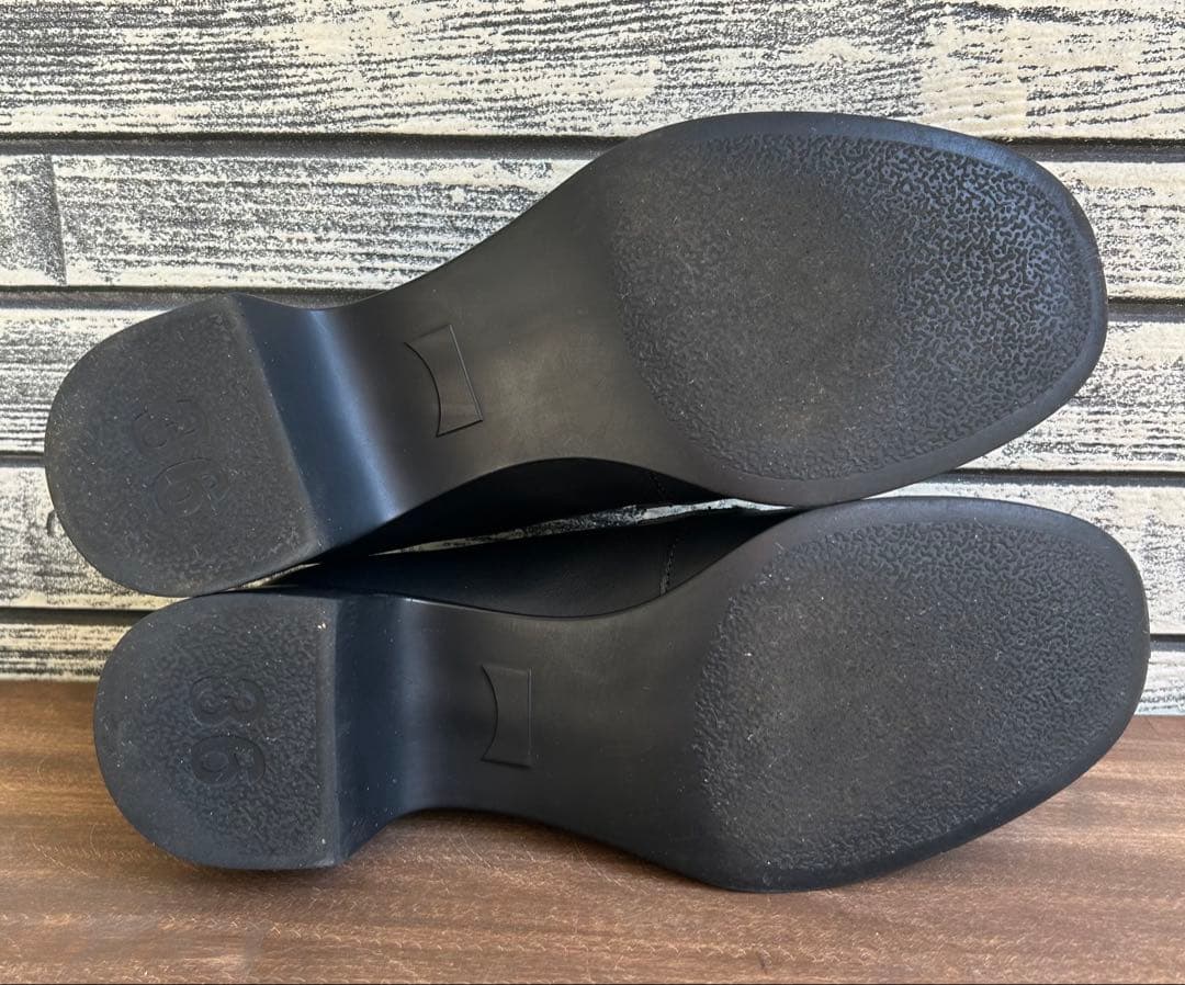 CAMPER Trisha ミッドヒール　ローファー　ブラック　カンペール　23