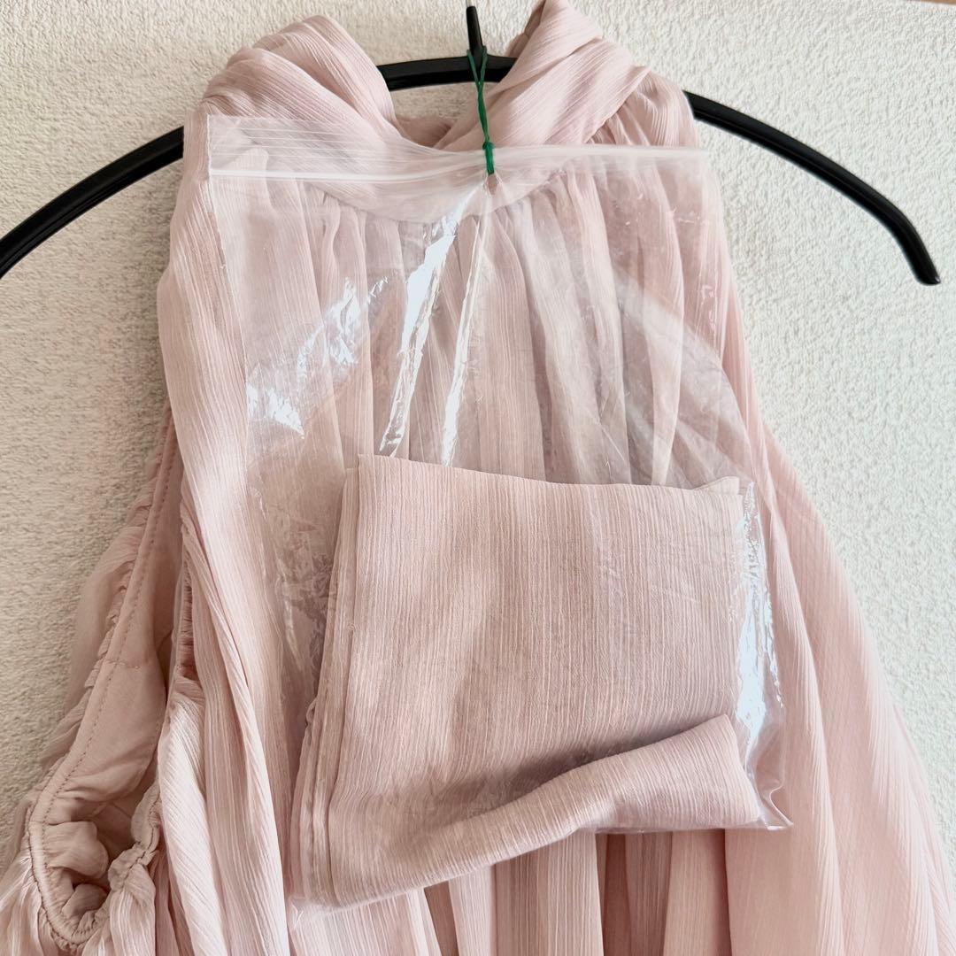 anuans シフォンボリュームブラウス PBEG