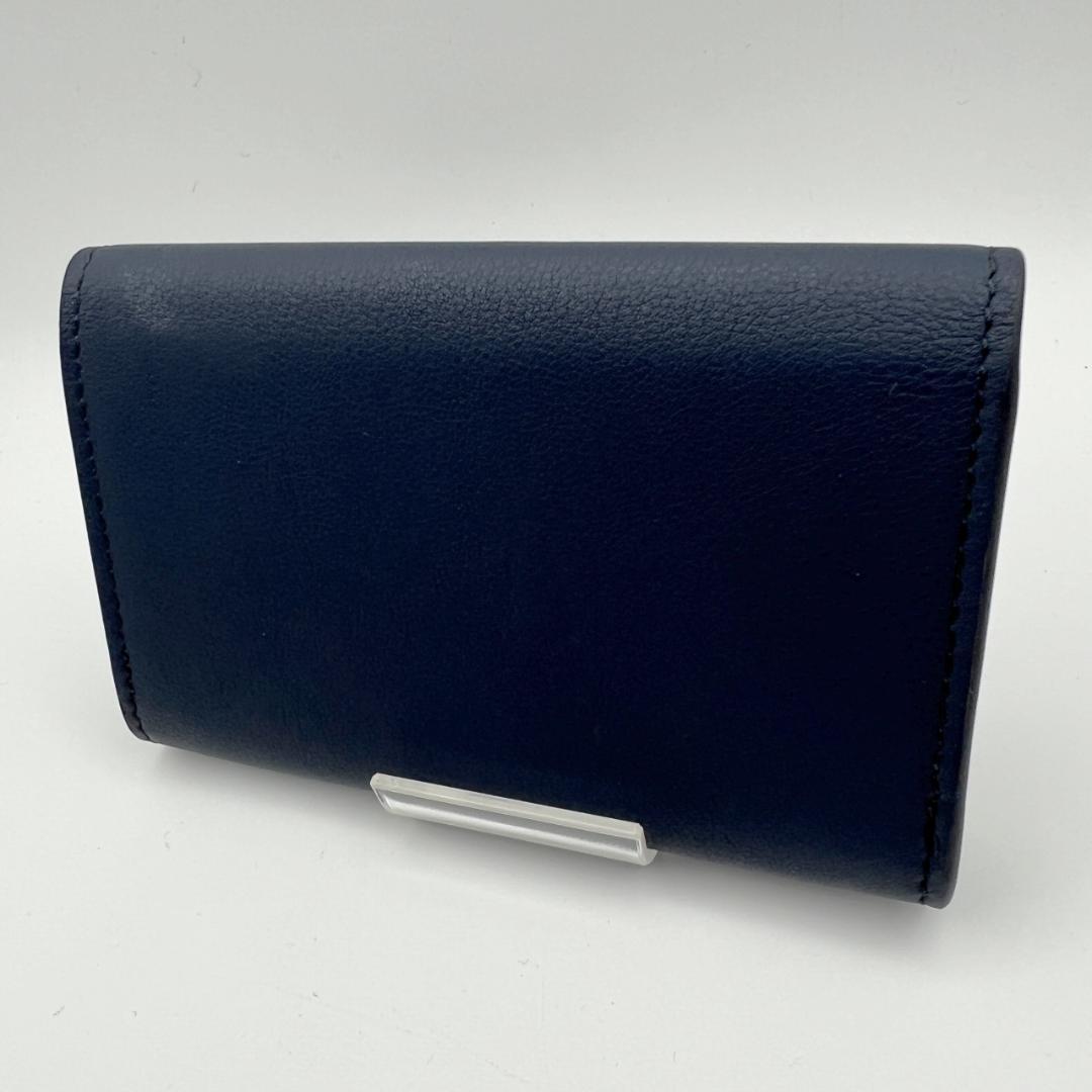未使用品グローブトロッター☆メンズカードケース 名刺入れ ソフトレザー 本革 紺