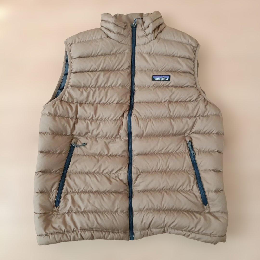 【美品】パタゴニア ダウンセーター ベスト メンズM 茶