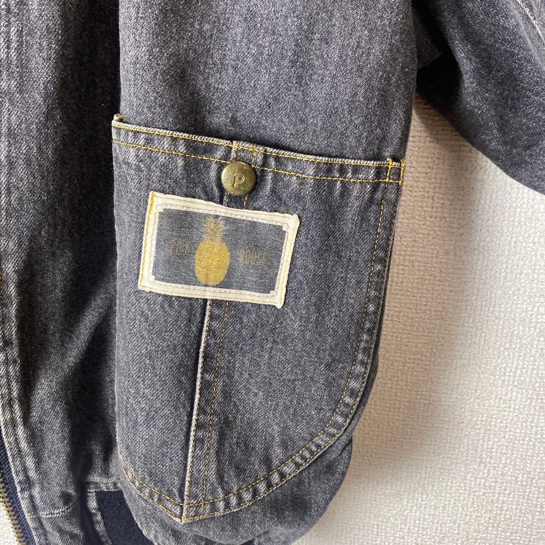 80's PINK HOUSEピンクハウス ブラックデニムジャケット ワッペン