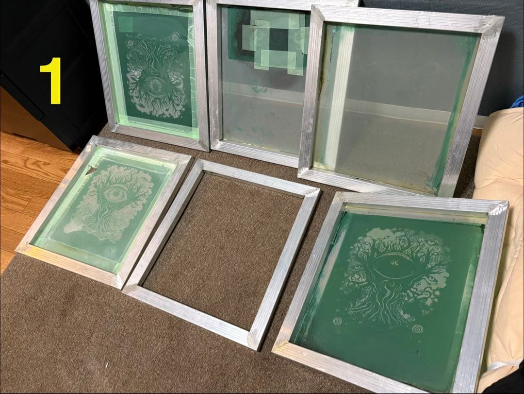 シルクスクリーン用アルミフレーム 46×51cm /160メッシュ 12枚セット