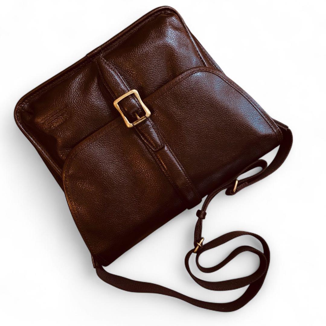 AVIREX レザー ショルダーバッグ BULTO アヴィレックス フラップ　茶