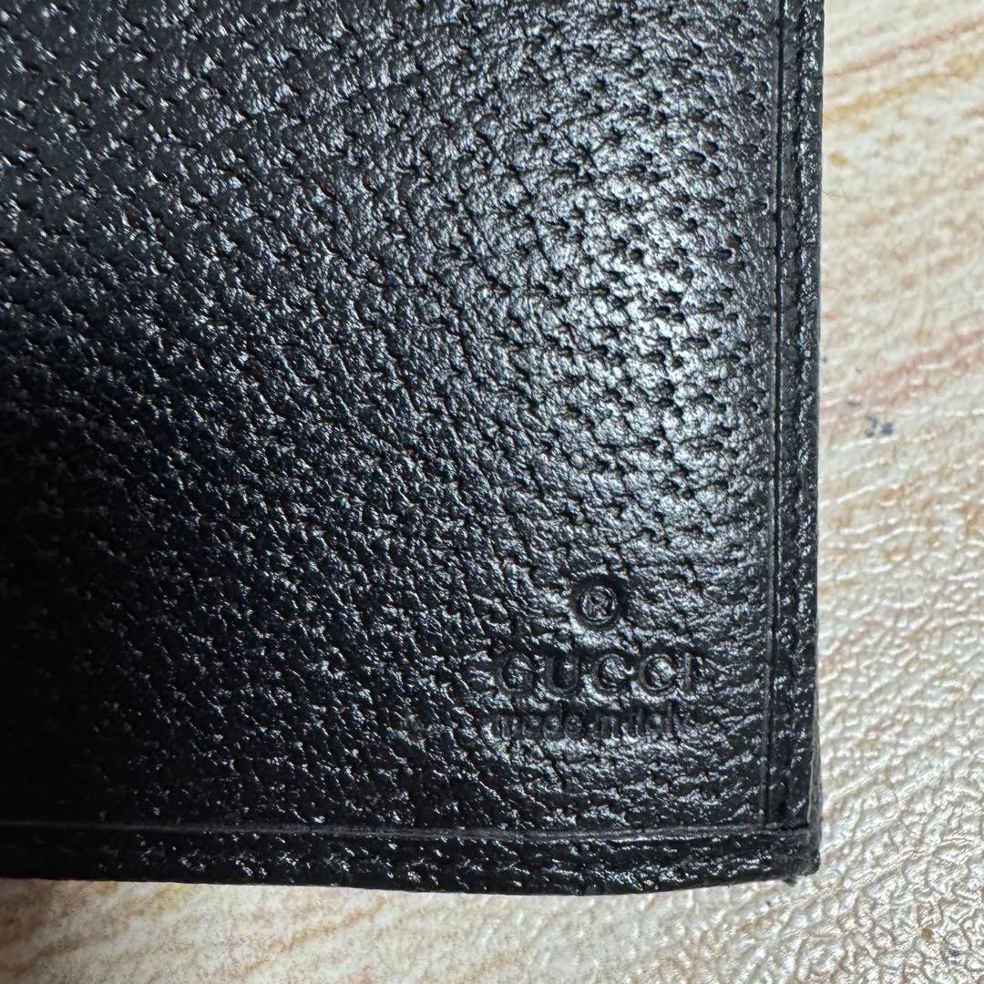 未使用品/箱有 GUCCI 035 1408 長財布 オールレザー ロゴプレート