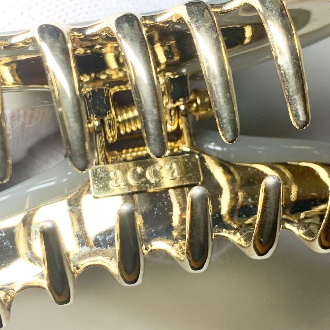 美品 acca アッカ ヘアクリップ ニューコラーナ ラインストーン M 保存袋