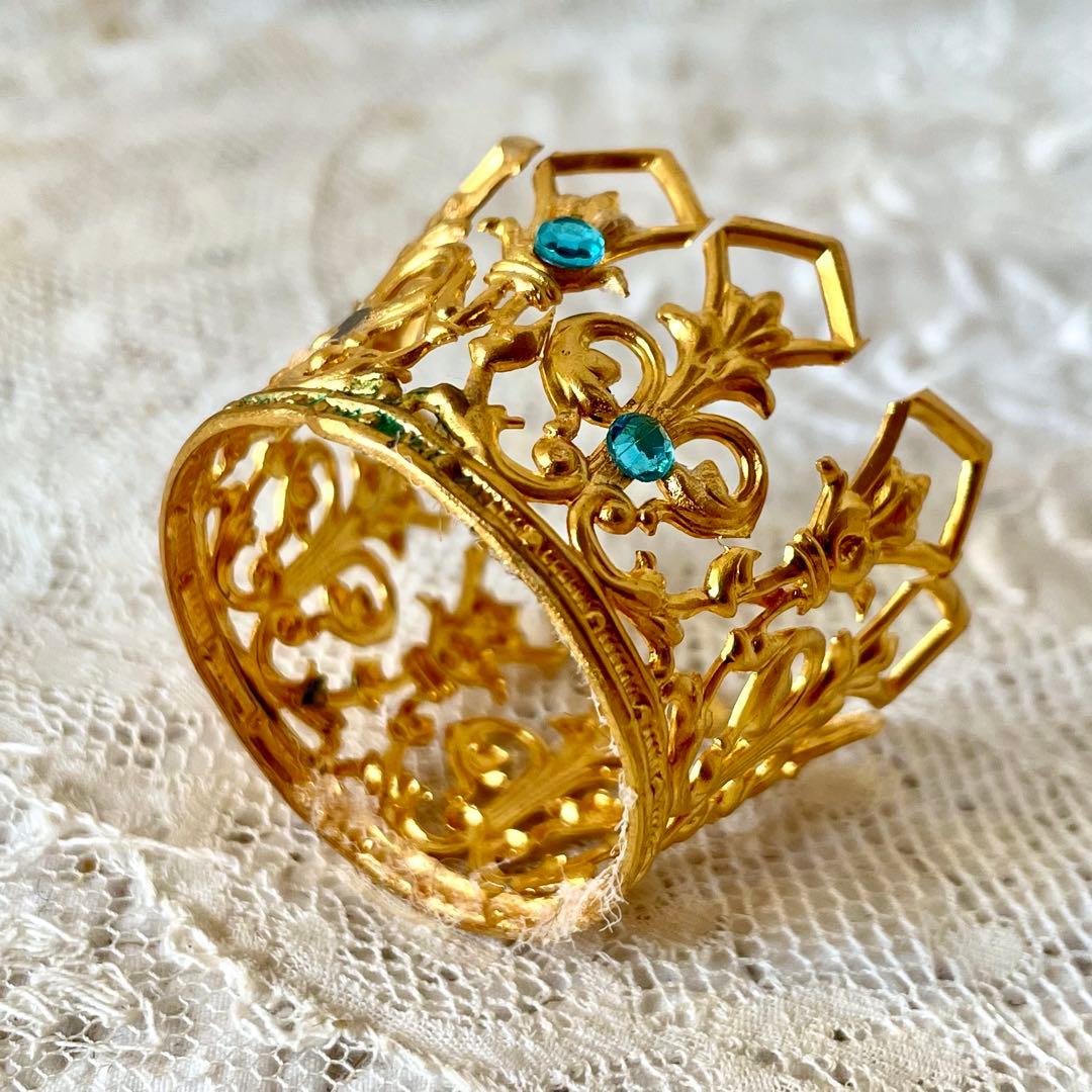 新春アンティーク福袋④ビスクドール&ドール用小物8点セット　チェア&王冠&パニエ