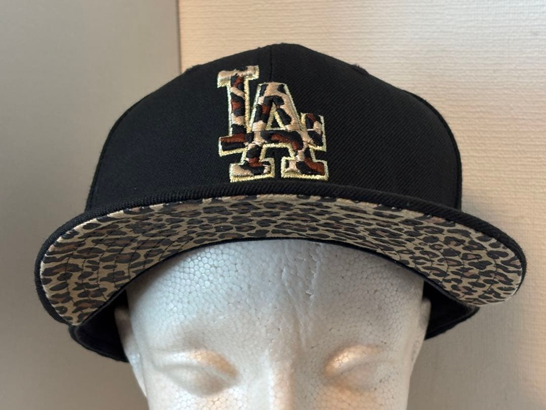 キャップ/ニューエラ/LA/ドジャース/帽子/レオパード/ゴールド/ヒョウ柄/黒